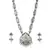 LALSO Feminine Oxodised Silver Laxmi Devi Long Necklace Set