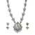 LALSO Feminine Oxodised Silver Laxmi Devi Long Necklace Set
