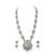 LALSO Feminine Oxodised Silver Laxmi Devi Long Necklace Set