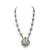 LALSO Feminine Oxodised Silver Laxmi Devi Long Necklace Set