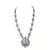 LALSO Feminine Oxodised Silver Laxmi Devi Long Necklace Set