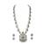LALSO Feminine Oxodised Silver Laxmi Devi Long Necklace Set