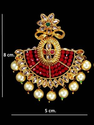 LALSO Elegant Multicolor Beads Work Chandbali Earrings 2