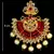 LALSO Elegant Maroon Beads Work Chandbali Earrings