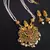 LALSO Royal Matte Gold Multicolor Pearl Mala Pendant Set