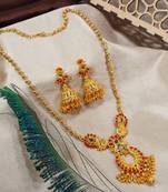 LALSO Allure Brass Chain Multicolor Pendant Set