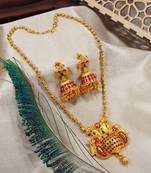 LALSO Allure Brass Chain Multicolor Pendant Set