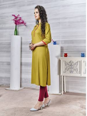 Light-green embroidered rayon pakistani-kurtis 2