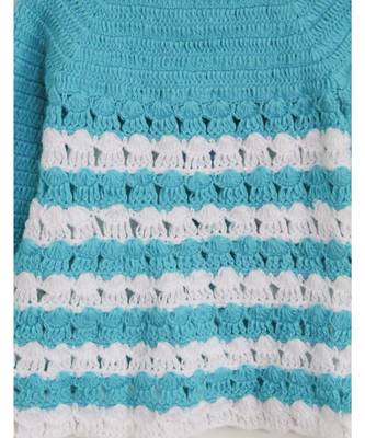 Woonie Full Sleeves Frock with Collar Detail-Blue 2