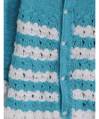 Woonie Full Sleeves Frock with Collar Detail-Blue 3
