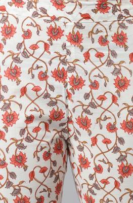 Off-white floral print cotton salwar 2