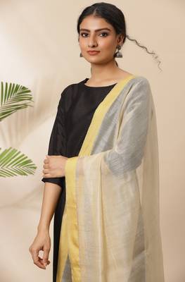 Janasya Black plain silk salwar 2