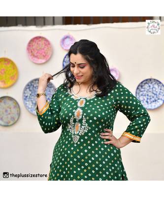 Green Bandhani Bahar Gota Patti Handwork Suit Set 3