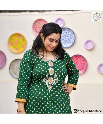 Green Bandhani Bahar Gota Patti Handwork Suit Set 4