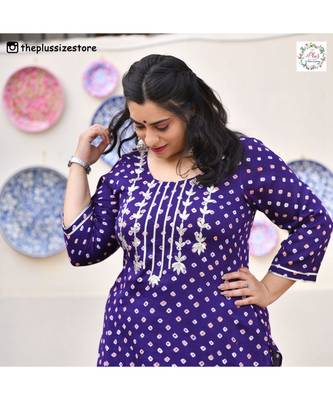 Purple Bandhani Bahar Gota Patti Handwork Suit Set 4