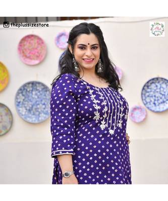 Purple Bandhani Bahar Gota Patti Handwork Suit Set 5