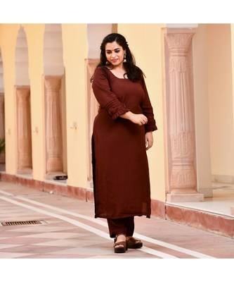 Coffee Muslin Silk Kurta 3