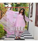 Carnation Pink Jaipuri Handblock Suit Set