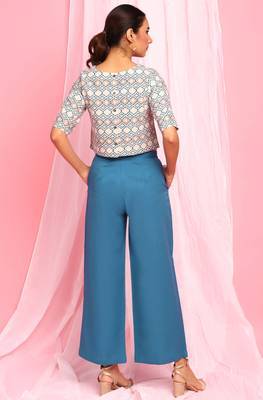 Cream printed cotton salwar 2