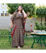 Kalamkari Printed Tie String Kaftan