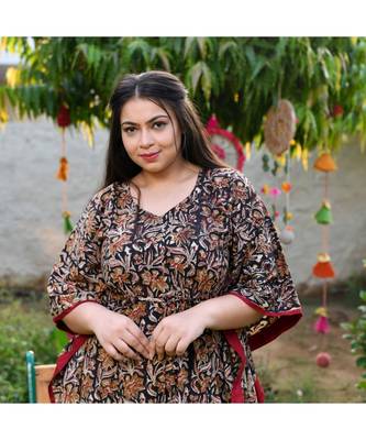 Kalamkari Printed Tie String Kaftan 4