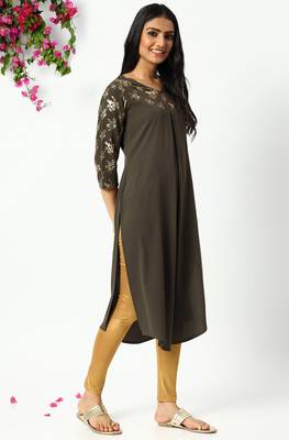 Grey printed crepe kurtas-and-kurtis 3