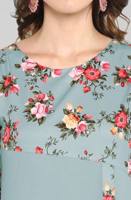 Janasya Blue printed crepe kurtas-and-kurtis 5