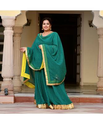 Green Mothda Lehenga Set 2