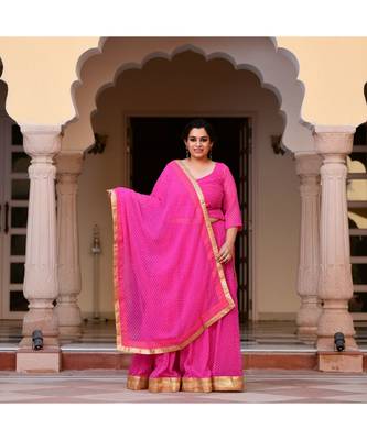 Magenta Pink Mothda Lehenga Set 2