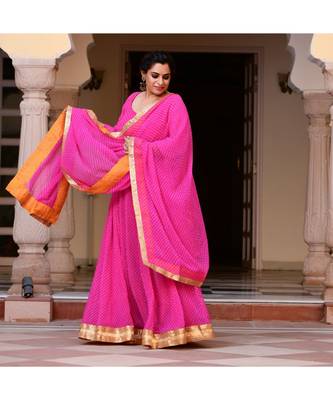 Magenta Pink Mothda Lehenga Set 3