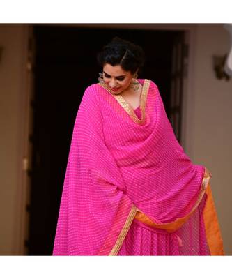 Magenta Pink Mothda Lehenga Set 4