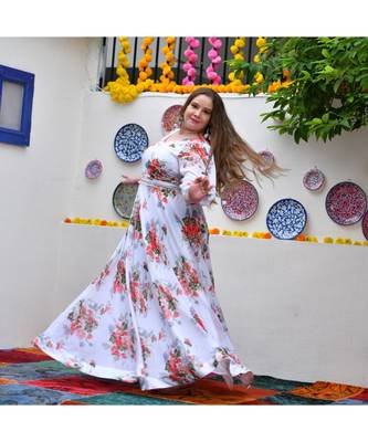 White Floral Paradise Dress 3