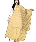 Beige Nazmeen Foil Printed Chunnis & DupattasDupatta (2.25 Meter)