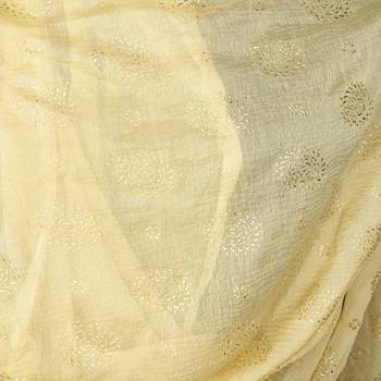 Beige Nazmeen Foil Printed Chunnis & DupattasDupatta (2.25 Meter) 3