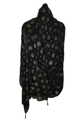 Black Nazmeen Foil Printed Chunnis & DupattasDupatta (2.25 Meter) 2