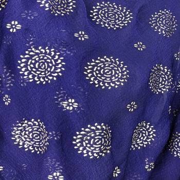 Navy Blue Nazmeen Foil Printed Chunnis & DupattasDupatta (2.25 Meter) 3