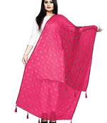 Pink Nazmeen Foil Printed Chunnis & DupattasDupatta (2.25 Meter)