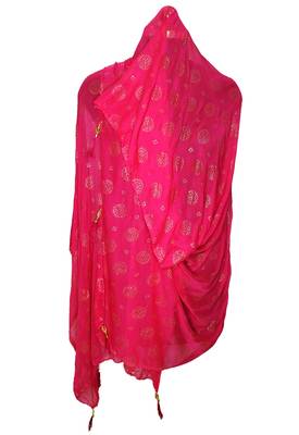 Pink Nazmeen Foil Printed Chunnis & DupattasDupatta (2.25 Meter) 2