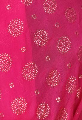 Pink Nazmeen Foil Printed Chunnis & DupattasDupatta (2.25 Meter) 3