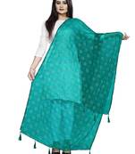 Teal Green Nazmeen Foil Printed Chunnis & DupattasDupatta (2.25 Meter)