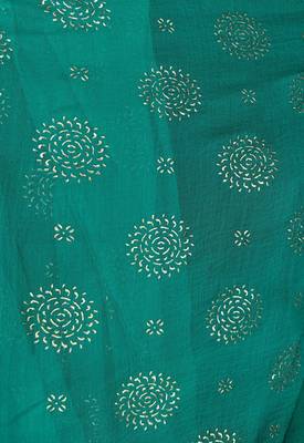 Teal Green Nazmeen Foil Printed Chunnis & DupattasDupatta (2.25 Meter) 3