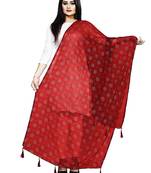 Red Nazmeen Foil Printed Chunnis & DupattasDupatta (2.25 Meter)