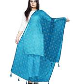 Sky Blue Nazmeen Foil Printed Chunnis & DupattasDupatta (2.25 Meter)