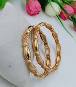 Ethnic Traditional Wear Gold Plated Bangles for Women and Girls( Pack of 2)