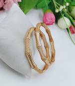 Ethnic Traditional Wear Gold Plated Bangles for Women and Girls( Pack of 2)