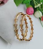 Ethnic Traditional Wear Gold Plated Bangles for Women and Girls( Pack of 2)