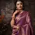  PURPLE Bridal Semi Kanchipuram Silk blend Saree