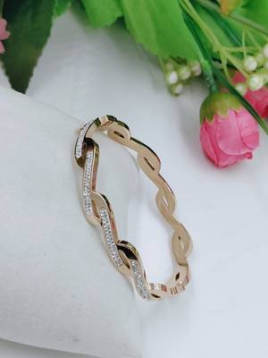 Sukai Jewels Stylish Latest Trendy Design Collection Cubic Zirconia Kada for Women and Girls 1
