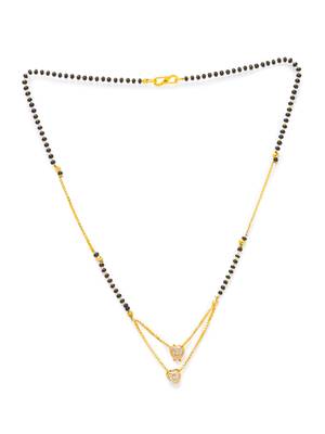 White cubic zirconia mangalsutra 2