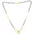 White cubic zirconia mangalsutra
